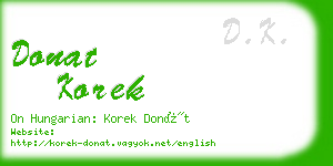 donat korek business card